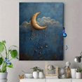 thumbnail image 4 of Moon and Stars Canvas Wall Art, Simple Night Print for Living Room, Bedroom, Nursery, Playroom, Bathroom and Home Decor, 4 of 8