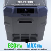 VEVOR Car Refrigerator, 12 Volt Car Refrigerator Fridge, 40 L Dual Zone Portable Freezer,4℉-68℉ Adjustable Range, 12/24V DC and 100-240V AC Compressor Cooler