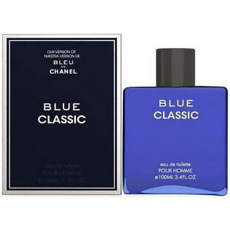 Blue Classic By Eurolux For Men's Eau de Toilette 3.4 fl oz 100 ml