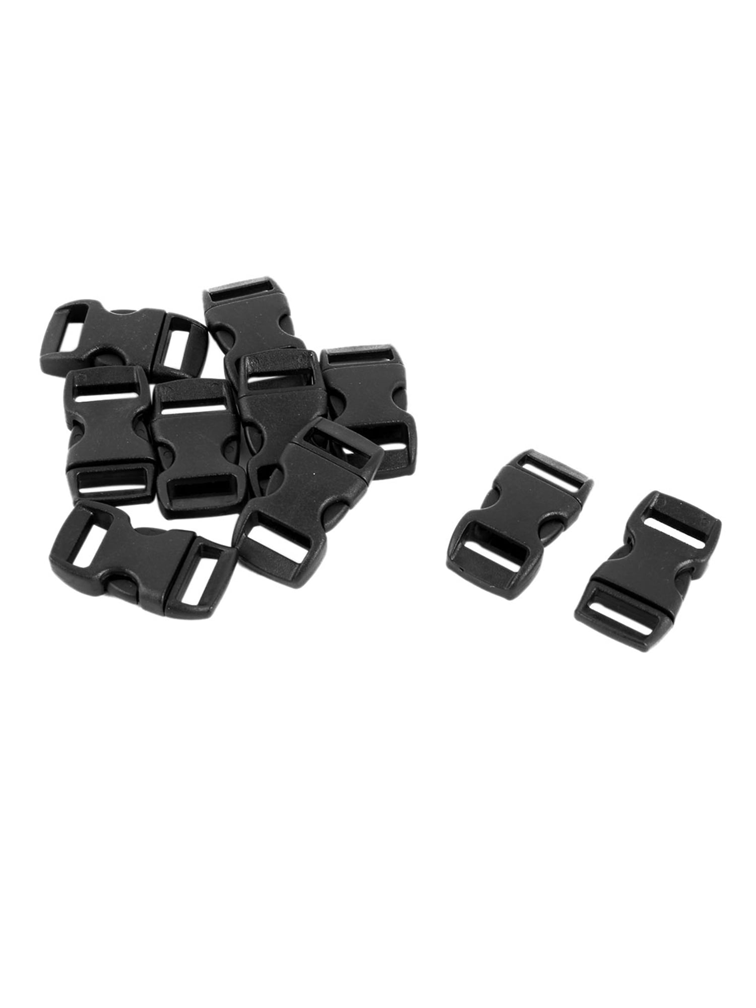 Plastic Side Quick Release Clasp Buckles Black 10mm Width bing Strap