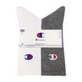 thumbnail image 2 of Champion Men’s Crew Socks 8 Pack – Half Terry Cushion, Moisture-Wicking, Arch Support, Reinforced Toe & Heel, Sizes 6–12.5, 2 of 6