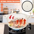 thumbnail image 3 of Juego de utensilios de cocina de hierro fundido esmaltado antiadherente QuliMetal, 7 piezas de ollas y sartenes con tapa, sartén, cacerola, olla holandesa redonda y saludable para hornear pan de masa, 3 of 5