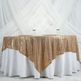 thumbnail image 3 of BalsaCircle 90" x 90" Gold Square Sequined Table Overlays Wedding Party Tablecloth, 3 of 7