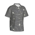 thumbnail image 2 of Disketp Hawaiian Shirts For Men,Airplane Routes Around The World Print Mens Casual Short Sleeve Button Down Shirts Beach Shirt, 2 of 8