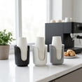 thumbnail image 6 of Ceramic Bathroom Cup Dispenser with Vertical Stripes, Disposable Mouthwash Cup Holder for Vanity Countertops, 6 of 9