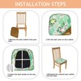 thumbnail image 4 of Pioneer Flower Seat Covers for Dining Room Chairs Set Of 4,Stretch Printed Washable Chair Seat Cover with Elastic Ties and Button,Removable Waterproof Couch Cushion Covers, 4 of 6