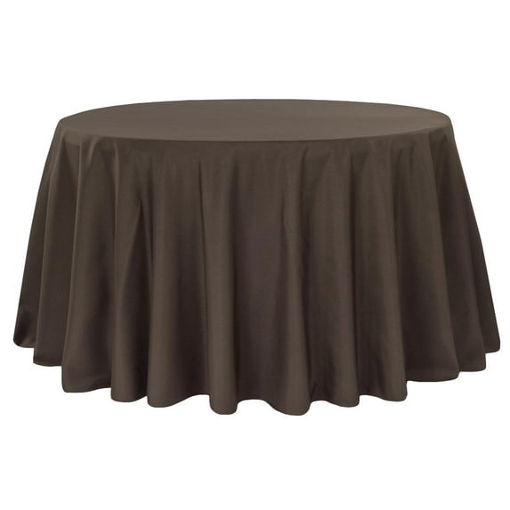1 Pc, Round Polyester 132" Tablecloth - Chocolate Brown For Weddings, Trade Shows, Showrooms, Events