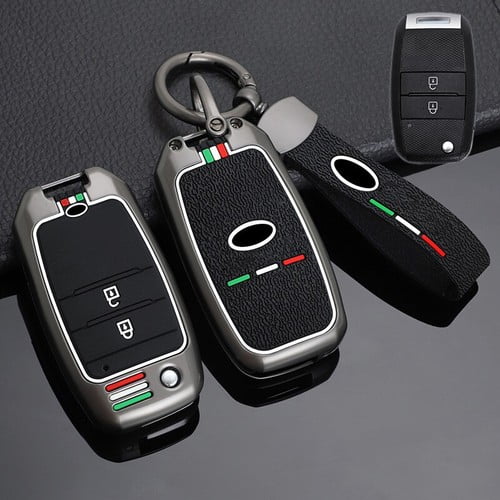 Car Key Fob Cover Case Protector Zinc Alloy Silicone Car Key Case Cover For Kia Optima Picanto Sleeve Soul K3 Rio