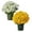 White and Yellow, variant on 5 Pcs Artificial Fall Flowers Faux Mums for Outdoor Planters Silk Fake Plants UV Resistant for Outside Autumn Decorations for Porch, Pot, Window Boxes, Front Yard(No Vase), 12.6x5.9 Inch, Orange-Red