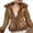Brown, variant on Gpaecead Women's Vintage Floral Embroidered Jacket - Faux Fur Trim Boho Long Sleeve Coat Brown