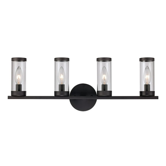 Trans Globe Lighting 71714 BK Fillmore 4 Light 25" Wide Bathroom Vanity Light - Black