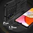 thumbnail image 4 of for Samsung Galaxy A14 4G/5G Case with 2 Pack Screen Protector,Military Grade Shockproof, Heavy Duty Robust Bumper Cover with Kickstand for Samsung Galaxy A14 4G/5G Phone Black, 4 of 18