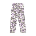 thumbnail image 4 of Kdxio Lavender Flowers Print Men's Sleep Pajama Pant Lounge Pants with Pockets, 4 of 8