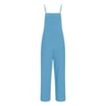 thumbnail image 4 of GILIGEGE Jumpsuits for Women Casual Summer Outfits Rompers Comfy Beach Vacation Trendy Overalls Jumpers Fashion Clothes 2025 Womens Rompers for Summer Cotten Linen Strappy Overall Dress Pants, 4 of 7