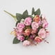 thumbnail image 4 of Ramo de rosas y peonías de seda artificial para decoración del hogar, bodas, fiestas – flores artificiales para centros de mesa o regalos, arreglo duradero de 12 pulgadas, 4 of 4