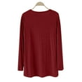 thumbnail image 4 of IMENGL cardigan long pour Femmes à Col en v, devant Court, derrière, Rouge Taille Unique, Taille Taille Unique, 4 of 8