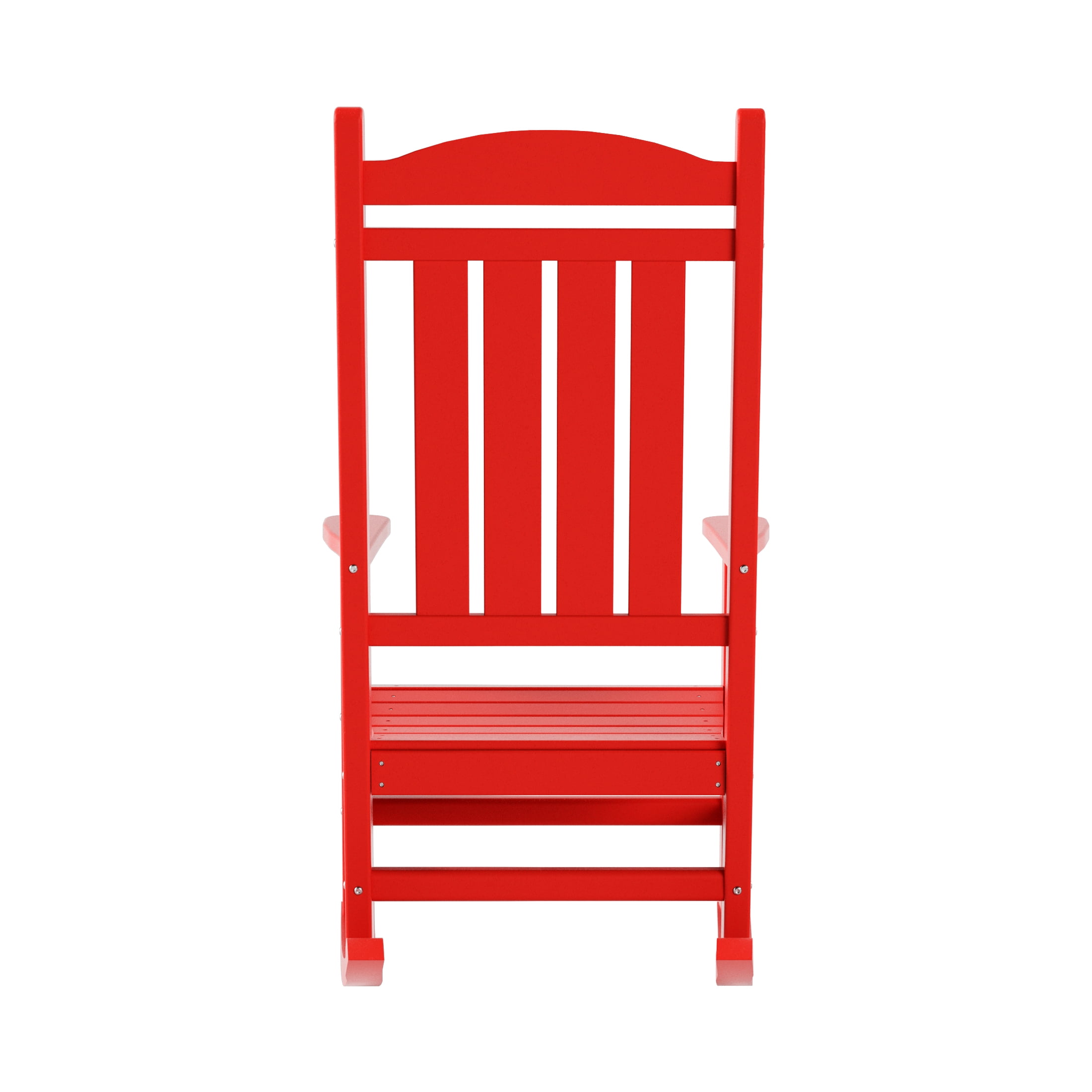 GARDEN Set of 4 Classic Adirondack Porch Outdoor Rocking Chairs Red