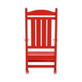 thumbnail image 3 of Outdoor Adirondack Patio Rocking Chair, All-Weather Plastic HDPE Rocking Chair, Single, Red, 3 of 9
