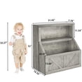 thumbnail image 3 of Kids Bookshelf and Toy Storage, Wooden Toddler Bookcase Cabinet with Storage Organizer, Children's Large Cubbies for Playroom Bedroom Nursery Classroom School Kindergarten Daycare, 3 of 9