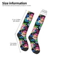 thumbnail image 2 of Naloa Colorful Flowers Thigh High Socks Extra Long Stretchy Sock Women Over Knee High Opaque Stocking Daily Wear, 2 of 6
