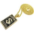 thumbnail image 1 of New Cash Money Records Pendant & 24" Cuban/Rope/Fox Chain Necklace - XZ177G, 1 of 4