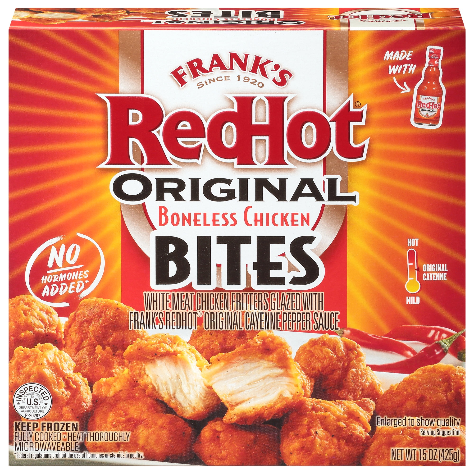 Frank's RedHot Frozen Chicken Bites Original, 15 oz