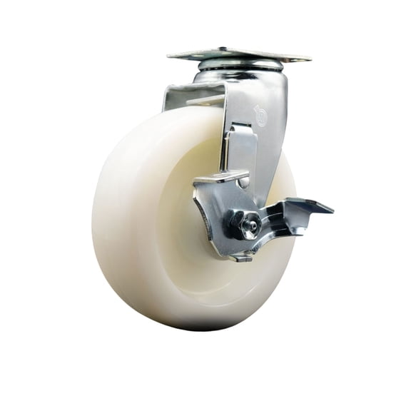 6 Inch Nylon Swivel Caster with Ball Bearing and Brake SCC