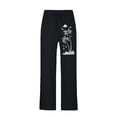 thumbnail image 3 of Penkiiy Mens Linen Drawstring Pants Elastic Waist Lightweight Trouser Loose Plus Size Trouser Fashion Beach Pockets Pant S Black, 3 of 4