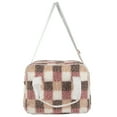 thumbnail image 3 of Jessica Simpson Overnight Weekender Duffle Travel Tote Bag with Adjustable Luggage Shoulder Strap for Travel, Commute, and Weekend Getaways in Plush Poptart Checkerboard, 3 of 7
