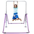 thumbnail image 1 of GymPro Adjustable Steel Horizontal Training Bar Gymnastics Bar for Kids Junior Gymnastic Bar Training Home Practice Purple, 1 of 9