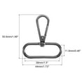 thumbnail image 2 of Uxcell 10 paquetes de cierres giratorios, gancho de presión de anillo ovalado de 1.5" con cierre de langosta, negro, 2 of 6