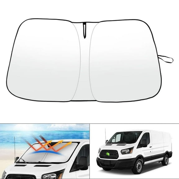Custom For Ford Transit 2015-2024 Car Heat Shield Windshield Sunshade Visor Window UV Block