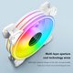thumbnail image 4 of Ventilador De Chasis COOLMOON 12cm Silent 4Pin PWM 5V 3Pin ARGB Aura Sync Case Ventilador de refrigeración Blanco, 4 of 9