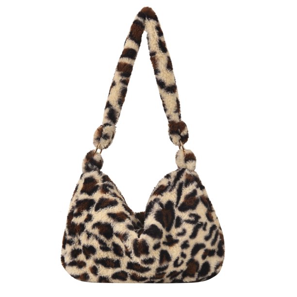 Bolso de mano grande para mujer con estampado retro de felpa para hombro y axilas (F) Tmvgtek Oficina Multiescena Multifunción