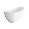thumbnail image 5 of Elegant Kitchen and Bath 67 inch Bathtub in Glossy White with Chrome Trim, 5 of 8