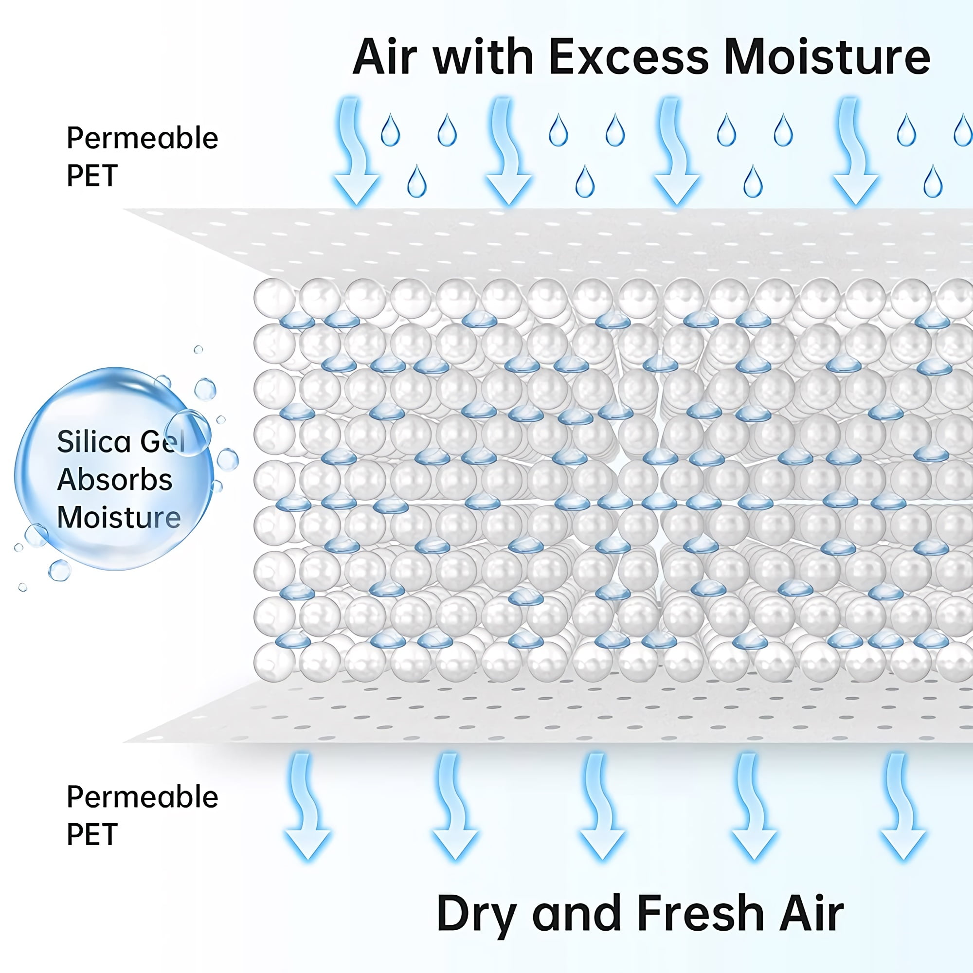 500g Moisture Absorber Bag, Silica Gel Dehumidifier, Anti-Fog, Condensation, Mold Prevention for Cars, Storage, Safes, Home (24 Pack)