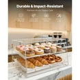 thumbnail image 2 of KFFKFF Bakery Display Case, 2-Tier Commercial Countertop Pastry Display Case, Clear Acrylic Bread Box for Kitchen, Party Cake Cabinet with Magnetic Rear Door, 2 of 9