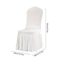 thumbnail image 3 of Nkmbld Chair Covers with Skirt, Elastic Dining Chair Slipcovers Removable Washable Parson Chair Protector Cover for Kitchen Wedding Party, White, 3 of 8