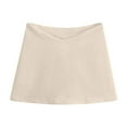 thumbnail image 3 of Women's V-Waist Slimming Mini Skirt - Stretchy Bodycon Casual Short Skirt for Clubbing Night Out or Daily Wear,Beige L, 3 of 4
