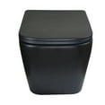thumbnail image 6 of WinZo WZ5923B Rectangular Wall Hung Toilet Wall Mounted Bowl with Soft Closing Seat in Matte Black, 6 of 6