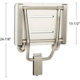 thumbnail image 6 of Seachrome 18" x 15" White Folding Wall Mount Shower Seat Bench, ADA Compliant, 6 of 7