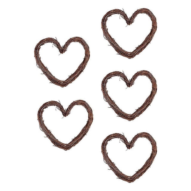 Here's a polished and engaging product description for your **5pcs Natural Rattan Heart Shaped Wreaths**:\n\n \n\n**5pcs Natural Rattan Heart Shaped