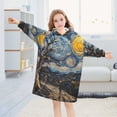 thumbnail image 5 of FORMRS Wearable Blanket Hoodie with Sleeves for Kids Cozy Flannel Sweatshirt, Swirling Starry Sky, 5 of 7