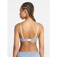 thumbnail image 2 of No Boundaries Wireless Woven Cotton Bra, Women's XS-XXXL, 2 of 4