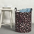 thumbnail image 5 of Laundry Basket, Trendy shiny rose gold leopard Laundry Hamper Waterproof Laundry Bag Clothes Hamper Laundry Bin with Handles for Bedroom, Living Room, Kids Room, 5 of 6