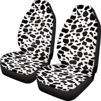 ZIATUBLE Cow Print Car Front Seat Covers Car Soft Bucket Seats Protector Covers Set of 2 Universal for Cars SUV Trucks Auto Bucket Seat Cover Car Accessories for Women Men Interior