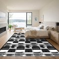 thumbnail image 3 of ODIKA 6'x9' Machine Washable Non-Slip Area Rug, Geometric Black High Traffic Rug with Pad, Gray, 1022093, 3 of 8