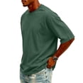 thumbnail image 4 of COSFO Cotton Men Tee Shirts Solid Short Sleeve Workout Shirt Solid Pullover Classic Fit Crew Neck Casual Tops, 4 of 5