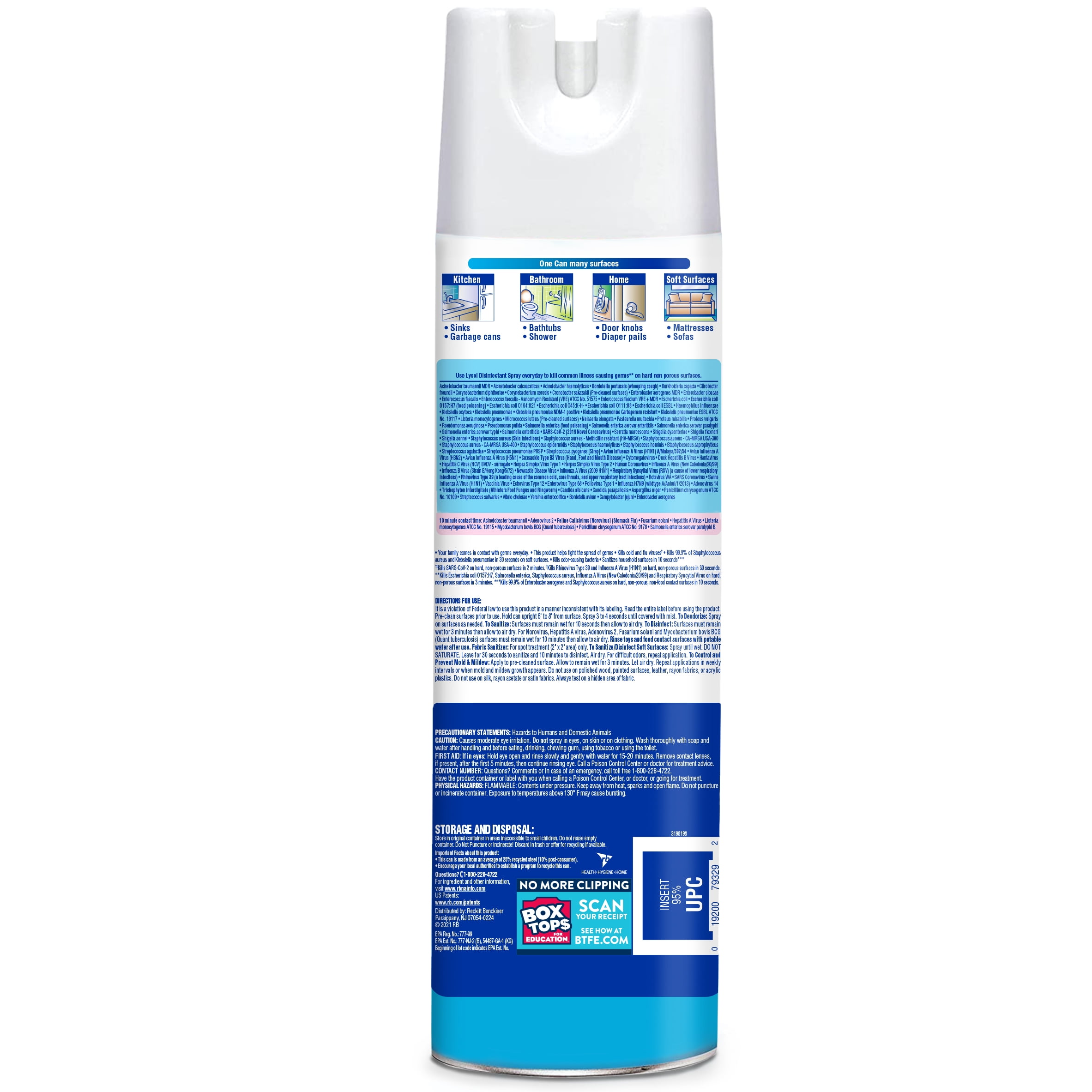 Lysol Crisp Linen Disinfectant Spray - 19 fl oz (0.6 quart) - Crisp Linen  Scent - 1 Each - Clear - A.F. Smith