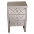 thumbnail image 1 of Heather Ann Creations W192107-SILVR Laurel 3-Drawer Mirror Front Accent Cabinet - Silver, 1 of 1